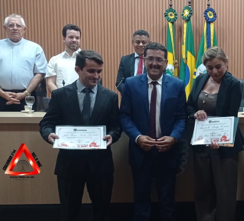 Empresário e Casal José Yesus e esposa Sâmia recebem Título de Cidadão Barbalhense em sessão solene